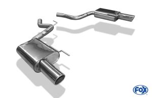 FOX Sportauspuff passend für Ford Mustang Coupe & Cabrio - 6/8-Zylinder Endschalldämpfer rechts/links - 1x100 Typ 16 rechts/links