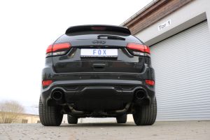 FOX Sportauspuff passend für Jeep Grand Cherokee WK II - 6,4l SRT8 ab 2014 Endschalldämpfer rechts/links - 129x106 Typ 44 rechts/links SCHWARZ glänzend emalliert