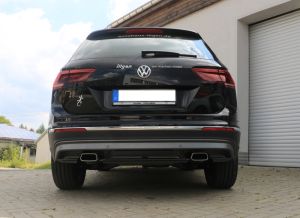 Fox Sportauspuff passend für VW Tiguan II Benzin - 4motion Endschalldämpfer Ausgang rechts/links - 145x65 Typ 59 rechts/links