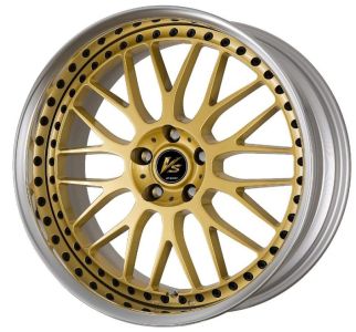 Work Wheels VS XX Gold (GLD) mit schwarzen Zierschrauben Felge 8.5x19 - 19 Zoll 5x100 Lochkreis