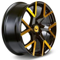 BARRACUDA TZUNAMEE EVO Black gloss Flashgold Felge 8x18 - 18 Zoll 5x100 Lochkreis