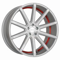 CORSPEED DEVILLE Silver-brushed-Surface/ undercut Color Trim rot 10,5x22 5x120 Lochkreis