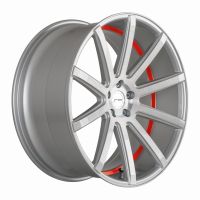 CORSPEED DEVILLE Silver-brushed-Surface/ undercut Color Trim rot 9,5x22 5x108 Lochkreis