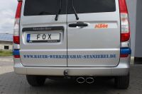 FOX Sportauspuff passend für Mercedes Vito/ Viano - W639 - NICHT Kompact/ not kompact Endschalldämpfer - 2x115x85 Typ 32