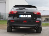 FOX Sportauspuff passend für Mitsubishi Lancer CYO Stufenheck/ Sportback Diesel Endschalldämpfer quer Ausgang rechts/links - 115x85 Typ 38 rechts/links