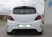 FOX Sportauspuff passend für Opel Corsa D - NRE-Edition Stoßstange Endschalldämpfer Ausgang rechts/links - 1x100 Typ 14 rechts/links