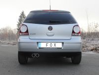 FOX Sportauspuff passend für VW Polo 9N Endschalldämpfer - 2x70 Typ 13