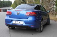 FOX Sportauspuff passend für VW Eos 1F - Facelift Endschalldämpfer einseitig - 2x80 Typ 16