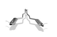 FOX Sportauspuff passend für VW Phaeton - 3D Endschalldämpfer rechts/links mit X-Pipe - Austritt der Endrohre in den originalen Endrohren